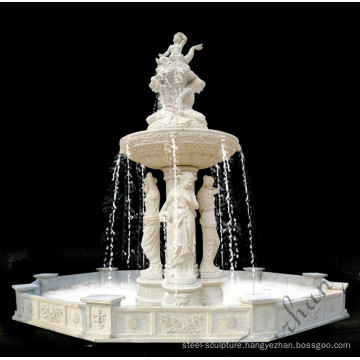 Beautiful hand carved marble Greek goddess fountain